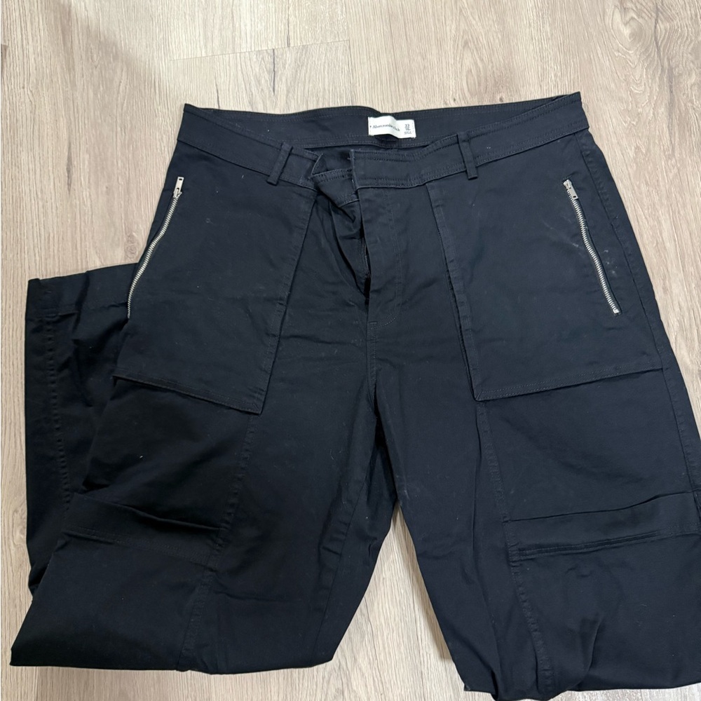 Abercrombie & Fitch Black Cargo Pants